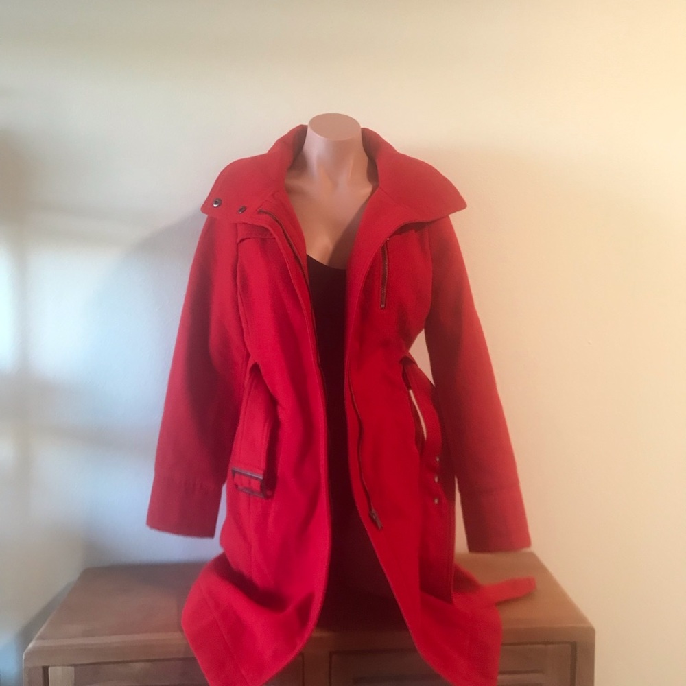 Worthington Red Trenchcoat size smalll - Picture 4 of 14